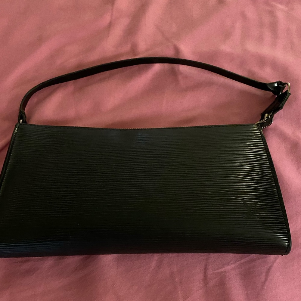 Louis Vuitton Epi Black Clutch purse.